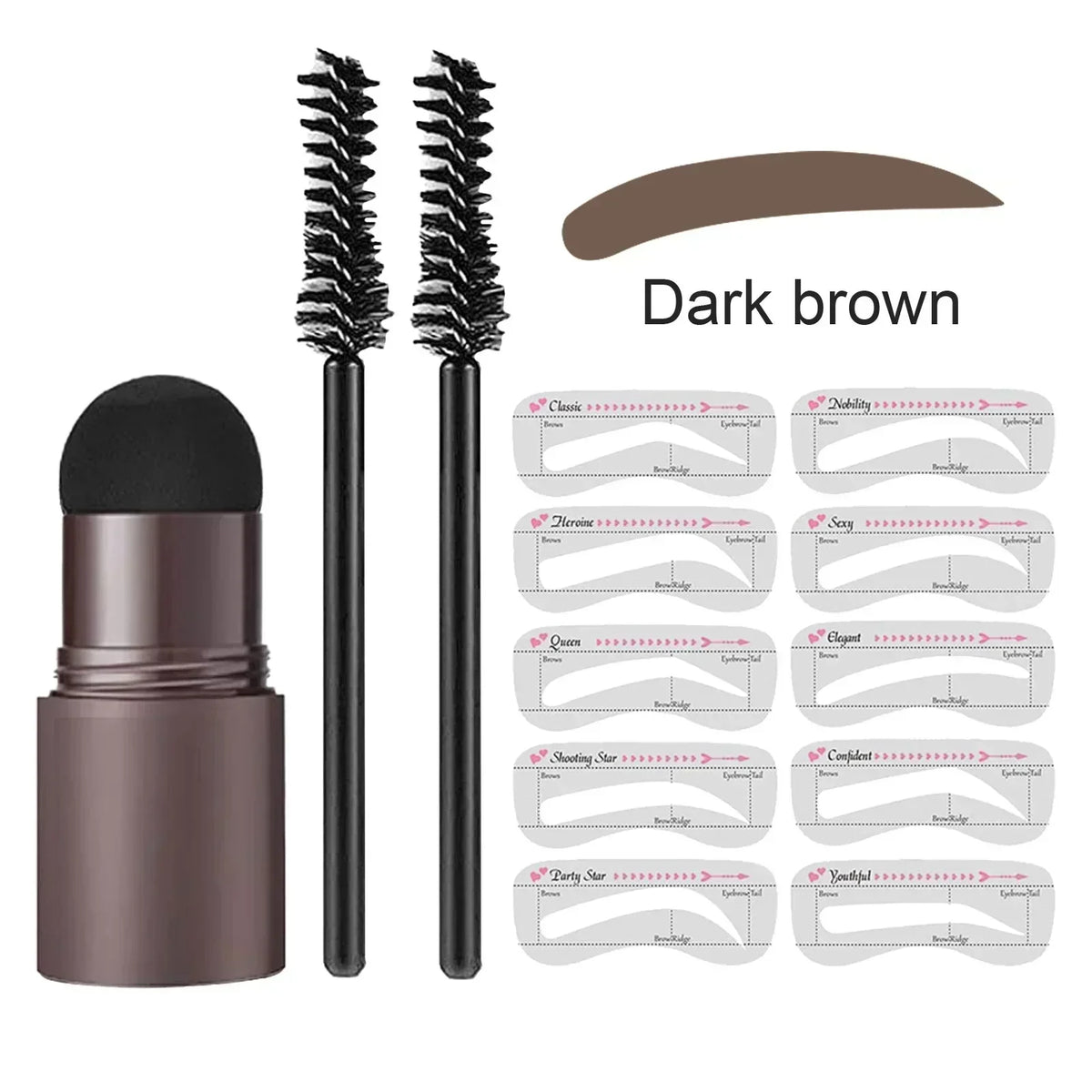 Eyebrow Stencils and Eyebrow Pen Brushes Hairline Powder