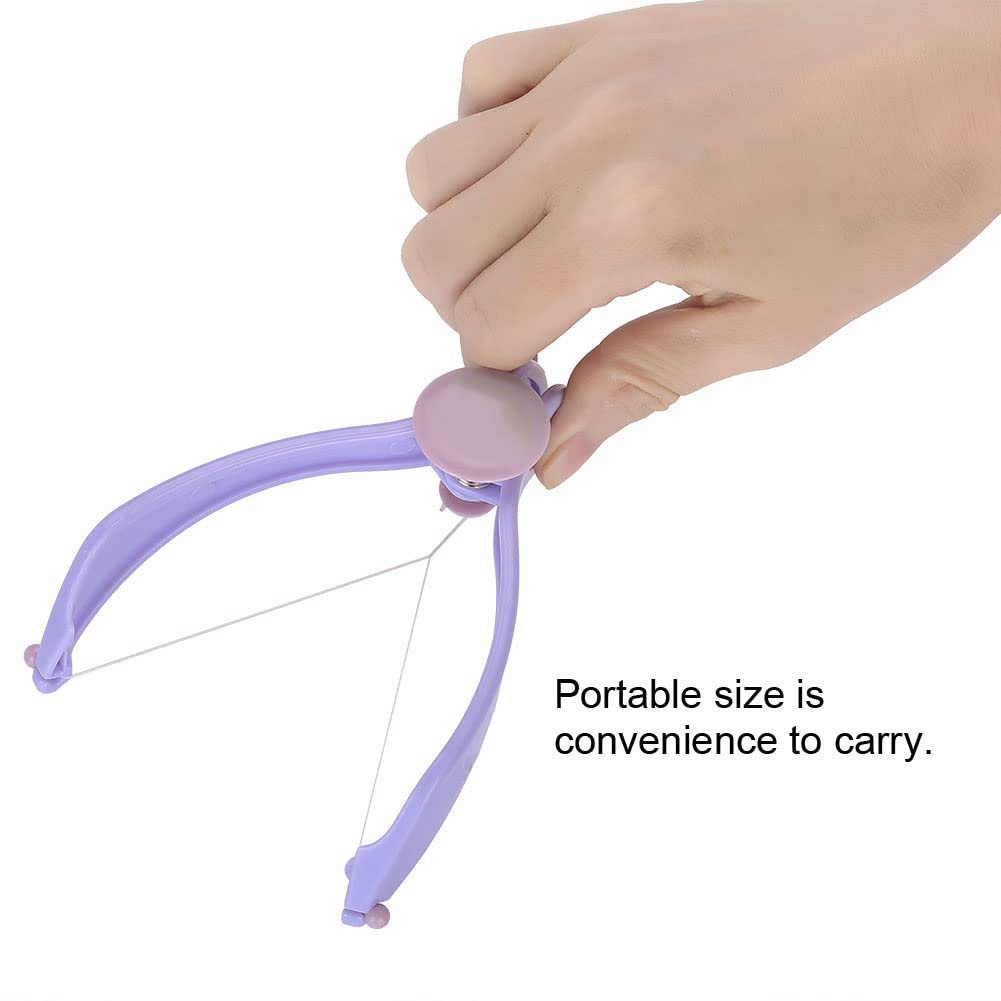 Facial Hair Threading Removal, Purple Facial Epilator Threading Hair Removal Epilator ABS Comfortable for Women